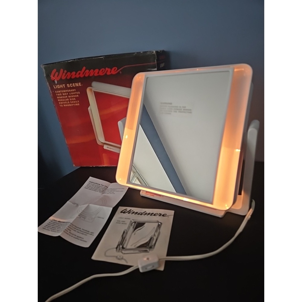 Vintage‎ Windmere Mirror Light Scene Makeup Cosmetic Vanity Mirror Lighted Retro